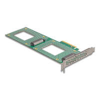 Delock Delock PCI Express 4.0 x8 kártya - 2 x belső U.2 NVMe SFF-8639 - elágazás (H x Sz 236 x 87 mm) (90151)