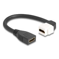 Delock Delock Keystone modul HDMI kábel anya - anya 90 -ban hajlított 8K 60 Hz 20 cm, fekete