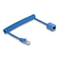Delock Delock RJ45 tekercses kábelcsatlakozó a jack csatlakozóhoz Cat.6 UTP 0,8 m 1,8 m kék