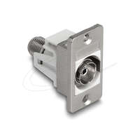 Delock Delock panel tartó IEC anya-F anya ezüst / fehér