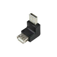 LogiLink LogiLink USB 2.0 adapter, USB-A/M USB-A/F, 90 -os szög, fekete (AU0025)