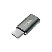 Logilink Logilink USB 2.0 Type-C adapter, C/M Micro-USB/F, ezüst (AU0041)