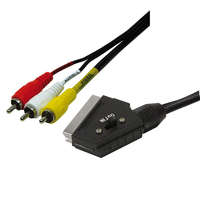 Logilink Logilink Audio/Videó kábel, Scart/M - 3x RCA/M, fekete, 2 m (CA1029)