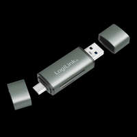 Logilink Logilink USB 3.2 Gen1 kártyaolvasó, SD és microSD kártyához, alumínium ház (CR0043)