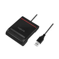 Logilink Logilink USB 2.0 kártyaolvasó, smart ID-hez, fekete (CR0047)