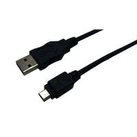 LogiLink LogiLink USB 2.0 kábel, USB-A/M - Mini-USB/M, fekete, 3 m (CU0015)