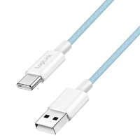 Logilink Logilink USB 2.0 Type-C kábel, C/M - A/M, 480 Mbps, 60W, nejlon, kék, 1 m