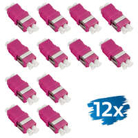 Loiglink Logilink Száloptikai adapter LC Duplex, 12 darabos, perem nélkül, lila (OM4)