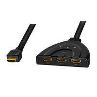 Logilink Logilink HDMI kapcsoló, 3 portos, kétirányú (1x3/3x1), 4K/30 Hz, CEC, pigtail (HD0040)