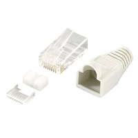 LogiLink LogiLink RJ45 csatlakozódugasz, árnyékolt Cat6 szürke 100db (MP0021)