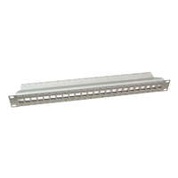 Logilink Logilink 19" Patch panel 24 Keystone jack csatlakozóhoz, 1U, szürke (NK4044)