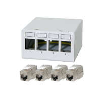 Loiglink Logilink 4 portos patchpanel 4 Cat.6A Keystone modullal