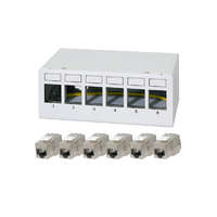 Loiglink Logilink 6 portos patchpanel 6 db Cat.6A Keystone modullal