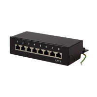 Logilink Logilink Cat.6 Patch Panel 8 portos árnyékolt, asztali, fekete (NP0017B)