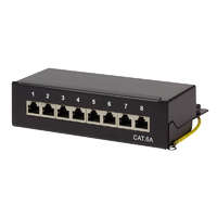 Logilink Logilink Cat.6A Patch Panel 8 portos árnyékolt, asztali, fekete (NP0018B)