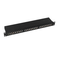 Logilink Logilink Cat.6 patch panel 24-port 19" STP, fekete, EconLinie (NP0055)