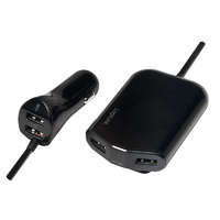 LogiLink LogiLink USB autós töltő első és hátsó üléshez, 2x2 USB port, 2x 1 (PA0149)