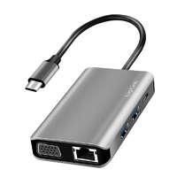 Logilink Logilink USB 3.2 Gen 1 dokkoló állomás, USB-C, 7 port, PD, antracit (UA0410)