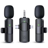 DUPLA VLOG VLOGGER CSIPTETŐS VEZETÉK NÉLKÜLI MIKROFON IPHONE LIGHTNING 3,5" JACK CSATLAKOZÓ