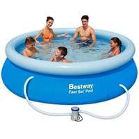 BESTWAY BESTWAY Felfújható Gyűrűs Puhafalú Medence 305x76 cm + vízforgató