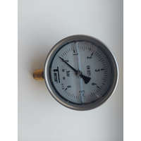 T-METER T-METER nyomásmérő rozsdamentes ház, alsó csatlakozás 1/2", 0-6 bar, átmérő 100, glicerines