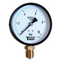 T-METER T-METER nyomásmérő alsó csatlakozással 1/2" 0-6 bar átmérő 100 mm (fémházas)