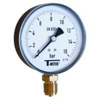 T-METER T-METER nyomásmérő alsó csatlakozással 1/2" 0-16 bar átmérő 100 mm (műanyagházas)