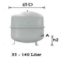 REFLEX REFLEX N 140 L fűtési tágulási tartály 6 bar