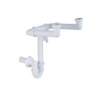 STYRON STYRON Helytakarékos kétmedencés mosogató csőszifon mosógép csatlakozóval