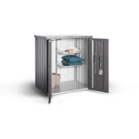 Biohort Terasz szekrény Biohort fém szerszámtároló Romeo sötétszürke-metál, 132 x 57 x 140 cm