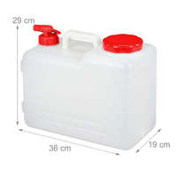  Víztároló kanna csappal műanyag 20 literes fehér - piros 10030916_20_rt