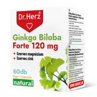 Dr. Herz Ginkgo Biloba Forte 120 mg + Szerves Magnézium + Szerves Cink kapszula (60 db)