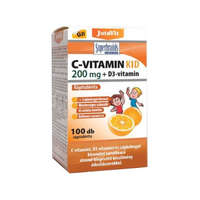  JutaVit C-vitamin Kid 200 mg +D3 rágótabletta (100 db)