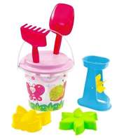 Mochtoys Homokozókészlet mini vízimalommal, 7 részes - Rózsaszín szitával