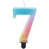Godan Beauty and Charm: Szivárvány színű pasztell számgyertya - 7