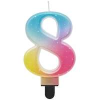 Godan Beauty and Charm: Szivárvány színű pasztell számgyertya - 8