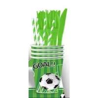 QX Goal! focilabda mintás papírpohár - 10 db-os