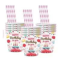 QX Happy Birthday! papírpohár - 10 db-os