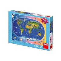  Dino Állatos világtérkép 300 darabos XL puzzle