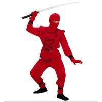 Widmann Vörös sárkány ninja jelmez - 140 cm-es méret