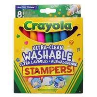 Crayola Crayola Ultra-Clean Washable: Kimosható filctoll nyomda - 8 db-os készlet