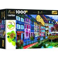 Trefl Trefl: Színes utcakép puzzle - 1000 darabos + szortírozó tálca