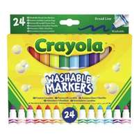 Crayola Crayola: Tompahegyű, lemosható filctoll - 24 db-os