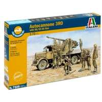 ITALERI Italeri: Autocannon 3RO with 90/53 AA katonai jármű és löveg makett, 1:72