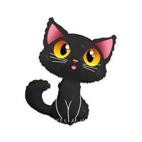 Flexmetal Fekete macska fólia lufi - 61 cm