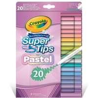 Crayola Crayola: SuperTips kimosható filctoll készlet, pasztell - 20 db-os