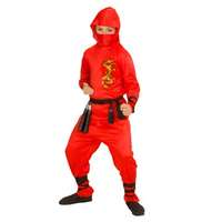 Widmann Sárkány ninja jelmez - 128 cm-es méret, piros