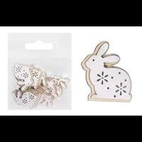 QX Fa dekorációs nyuszi - 12 db-os