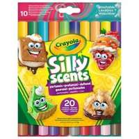 Crayola Crayola Silly Scents: Kétoldalú, tompahegyű filctoll készlet - 10 db-os