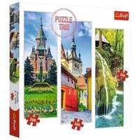 Trefl Trefl: Románia nevezetességei - 3 x 300 darabos puzzle
